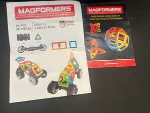 Magformers and lot of Pieces Magnetic Building Toy Transform Wheel Base STEM and